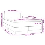 vidaXL Sommier à lattes de lit matelas LED gris 120x190 cm similicuir