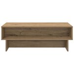 vidaXL Table basse Chêne artisanal 100 x 46 x 35 cm Bois d'ingénierie
