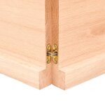 vidaXL Étagère murale 180x60x(2-4) cm bois de chêne massif non traité