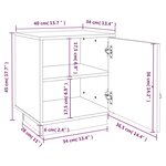 vidaXL Tables de chevet 2 Pièces 40x34x45 cm Bois de pin massif