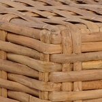 vidaXL Repose-pied avec coussin Rotin naturel
