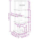 vidaXL Arbre à chat avec griffoirs en sisal Gris foncé 154 cm