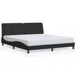 vidaXL Cadre de lit sans matelas noir 180x200 cm velours