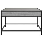 vidaXL Table basse avec LED infini sonoma gris 70x50x41 cm