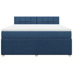 vidaXL Sommier à lattes de lit avec matelas Bleu 180x200 cm Tissu