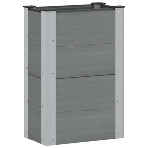 vidaXL Jardinière surélevée Gris 50 x 30 x 72 cm WPC et Aluminium