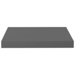 vidaXL Étagère murale flottante Gris brillant 40x23x3 8 cm MDF