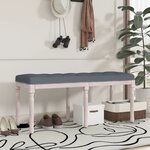 vidaXL Banc Gris foncé 110x40x49 cm Velours