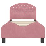vidaXL Cadre de lit pour enfants avec tête de lit Rose 80 x 160 cm