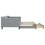 vidaXL Lit de jour avec gigogne et tiroirs sans matelas 90x200 cm