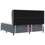 Lit Box Spring vidaXL avec Matelas Gris Foncé 200x200 cm Velours