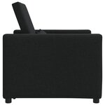 vidaXL Sofa-lit convertible 3-en-1 en tissu noir