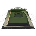 vidaXL Tente de camping cabine 4 personnes vert libération rapide