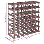 vidaXL Casier à bouteilles pour 42 bouteilles Marron Bois pin solide