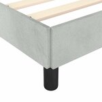 vidaXL Cadre de lit gris clair 152x203 cm velours