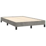vidaXL Sommier à lattes de lit et matelas gris clair 120x190cm velours