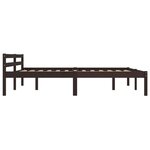 vidaXL Cadre de lit Marron foncé Bois de pin massif 180x200 cm