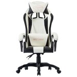vidaXL Fauteuil de jeux vidéo Blanc Similicuir