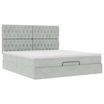 VidaXL Cadre de lit ottoman et matelas gris clair 180x200cm velours