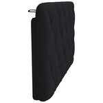 vidaXL Coussin de tête de lit noir 100 cm tissu