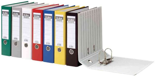 classeur rado brillant  largeur de dos: 50 mm  blanc ELBA