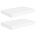 vidaXL Étagères murales flottantes 2 Pièces blanc 40x23x3 8 cm MDF