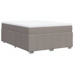 vidaXL Sommier à lattes de lit avec matelas Taupe 140x190 cm Tissu