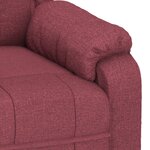 vidaXL Fauteuil inclinable électrique Rouge bordeaux Tissu