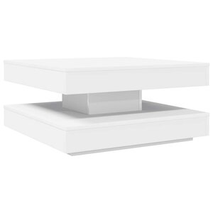 vidaXL Table basse rotative à 360 degrés blanc 70x70x34 5 cm