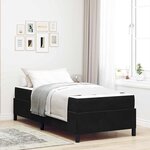 vidaXL Cadre de lit avec matelas Noir 100 x 200 cm tissu