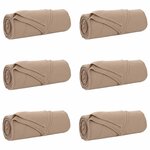 vidaXL Couvertures à jeter 6 Pièces Camel 210 x 140 cm Toison