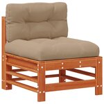 vidaXL Ensemble de salon de jardin 3 Pièces Brun cire Bois de pin massif