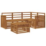 vidaXL Ensemble de canapés d'extérieur 5 Pièces Naturel