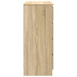 vidaXL Buffet avec tiroirs chêne sonoma 71x35x84 cm bois d'ingénierie