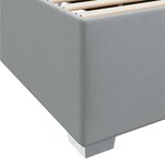 vidaXL Cadre de lit Gris clair 90 x 190 cm tissu