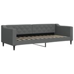 vidaXL Lit de jour avec lit gigogne gris foncé 80x200 cm tissu