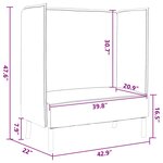 vidaXL Canapé à Haut Dossier Gris clair 109 x 56 x 121 cm tissu