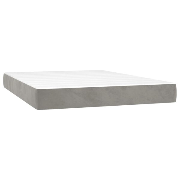vidaXL Matelas de lit à ressorts ensachés Gris clair 140x200x20 cm
