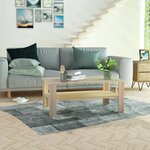 vidaXL Table basse bois d'ingénierie 100x59x42 cm chêne