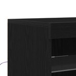 Buffet vidaXL avec lumières LED Chêne Noir 41x37x100 cm
