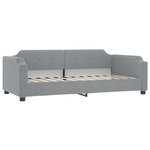 vidaXL Lit de jour avec matelas gris clair 80x200 cm tissu