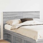 vidaXL Tête de lit Gris Sonoma 140 cm Bois d'ingénierie