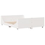 vidaXL Cadre de lit sans matelas blanc 135x190 cm bois de pin massif