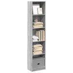 vidaXL Bibliothèque sonoma gris 40x24x176 cm bois d'ingénierie