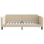 vidaXL Lit de jour avec lit gigogne crème 90x200 cm tissu