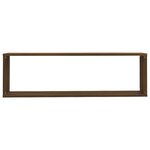 vidaXL Étagères murales cube 2 Pièces Chêne marron 100x15x30 cm Bois