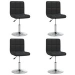 vidaXL Chaises à manger lot de 4 noir similicuir