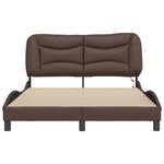 vidaXL Cadre de lit avec LED sans matelas Hvar marron 140x190 cm