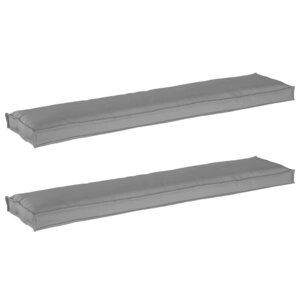 vidaXL Set de coussins de palette 2 Pièces Gris 180 x 40 x 8 cm
