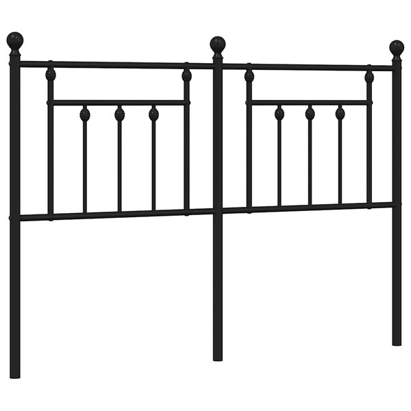 vidaXL Tête de lit de remplacement métal noir 150 cm